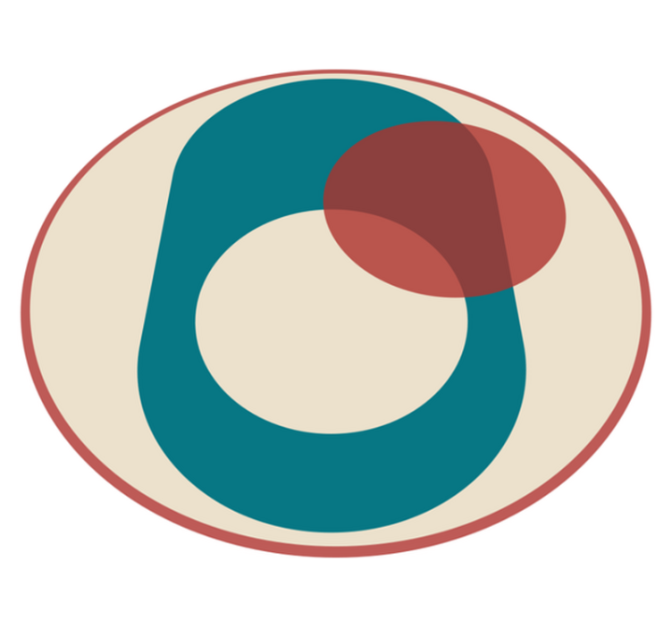 Kruhy v harmonii Moderní vinylový koberec - TenStickers