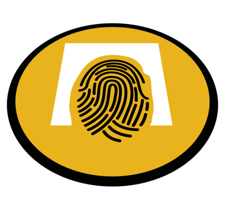 Vzor otisku prstu Mozaikový vinylový koberec - TenStickers