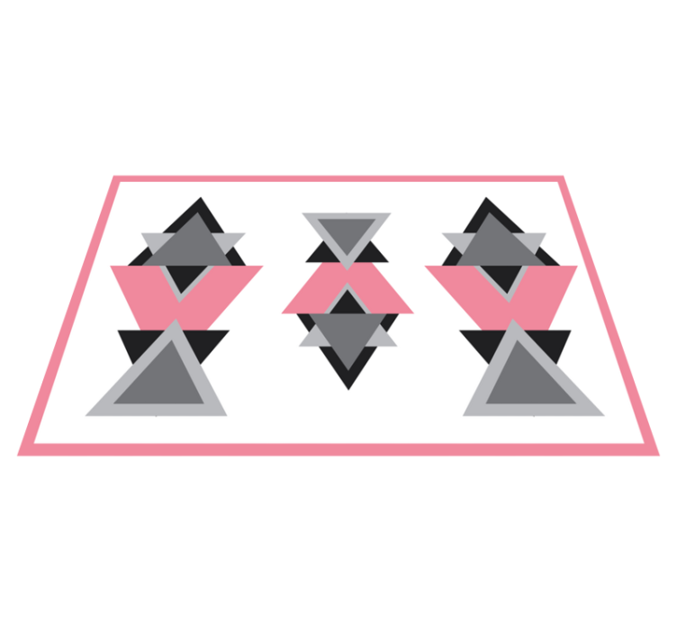 Trojúhelníkové tvary se mísí Geometrický vinylový koberec - TenStickers