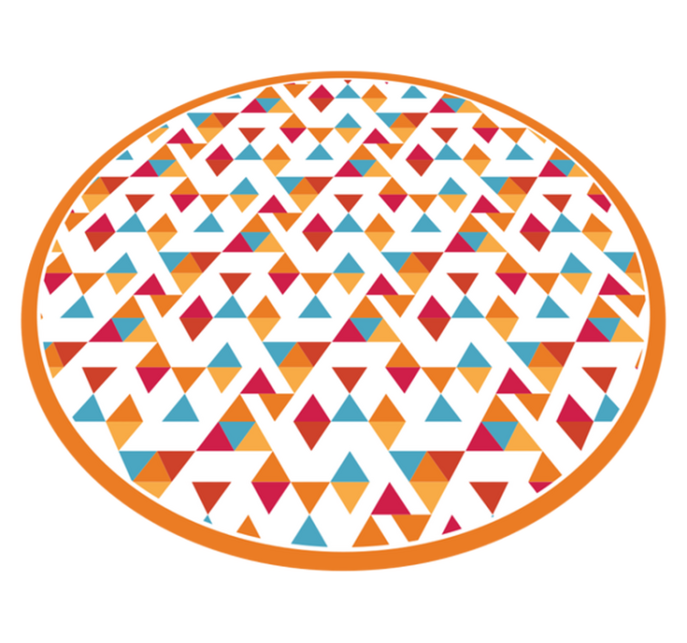 Barevné trojúhelníkové tvary Geometrický vinylový koberec - TenStickers