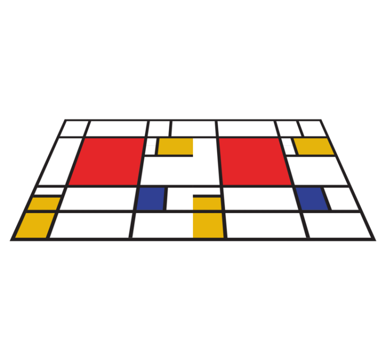 Mondrian umění geometrické koberce - TenStickers