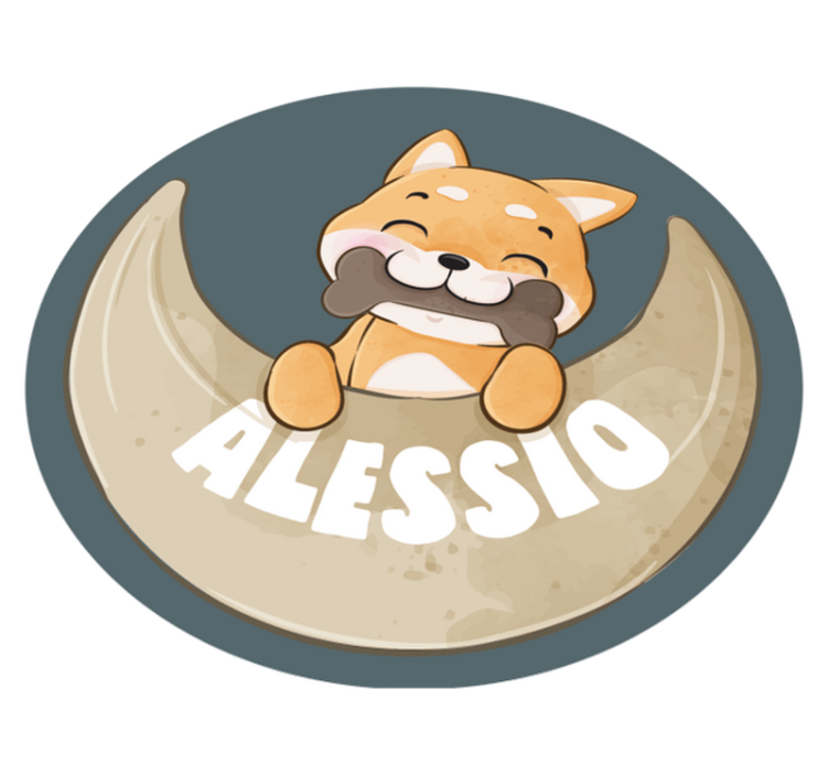 Roztomilé zvířecí psí mops personalizovaná vinylový koberec - TenStickers