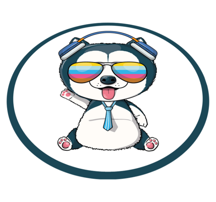 Cool psí postava Vinylový koberec pro děti - TenStickers