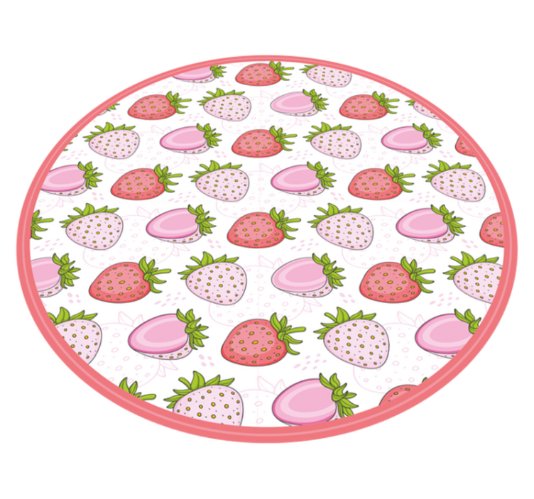 Bezešvé růžové a červené jahody kobereček - TenStickers