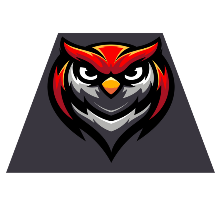 červený herní maskot sovy do ložnice - TenStickers