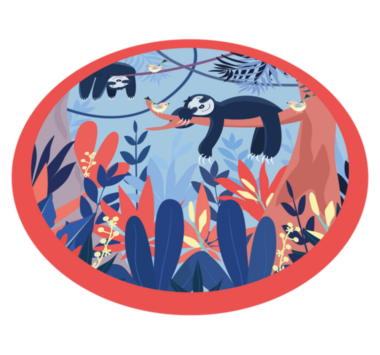 Vinylový koberec se zvířecím potiskem sloní džungle - TenStickers