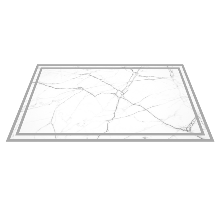 Elegantní bílé pruhy Mramorový vinylový koberec - TenStickers