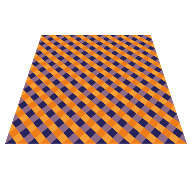 Diagonální barevné bloky Pruhovaný vinylový koberec - TenStickers