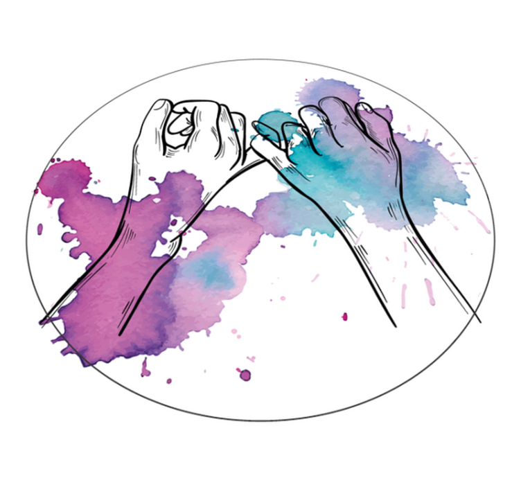 Propletené ruce Vinylový koberec pro teenagery - TenStickers