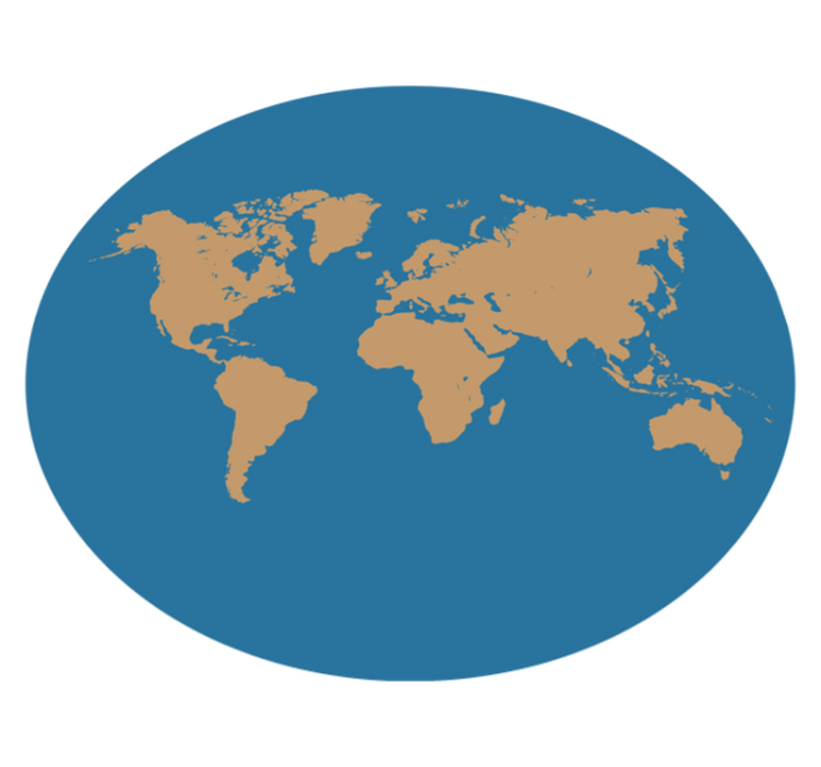 Geografický objev Vinylový koberec z celého světa - TenStickers