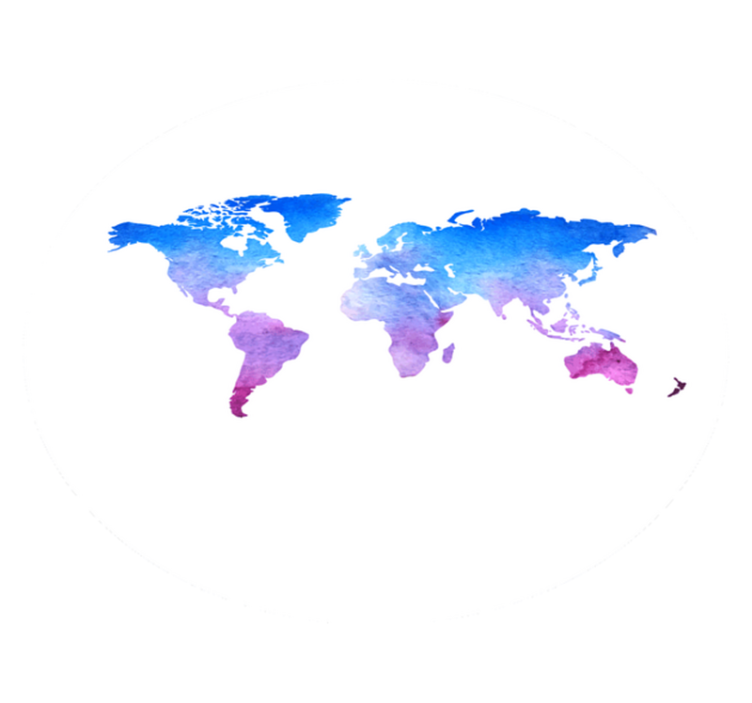 Kruhová akvarelová textura. Vinylový koberec z celého světa - TenStickers