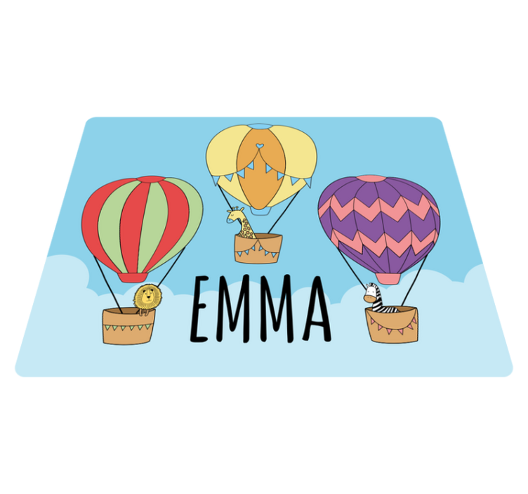 Balónky s roztomilými zvířaty přizpůsobená vinylový koberec - TenStickers