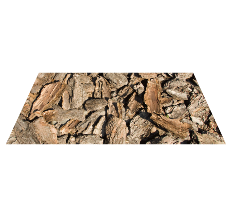 Hnědý rustikální stromový kůra textury koberec - TenStickers