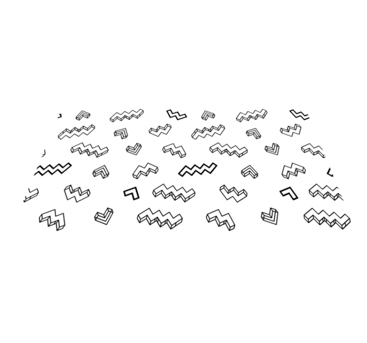 Výrazné hranaté vzory Ostatní Vinylový koberec - TenStickers