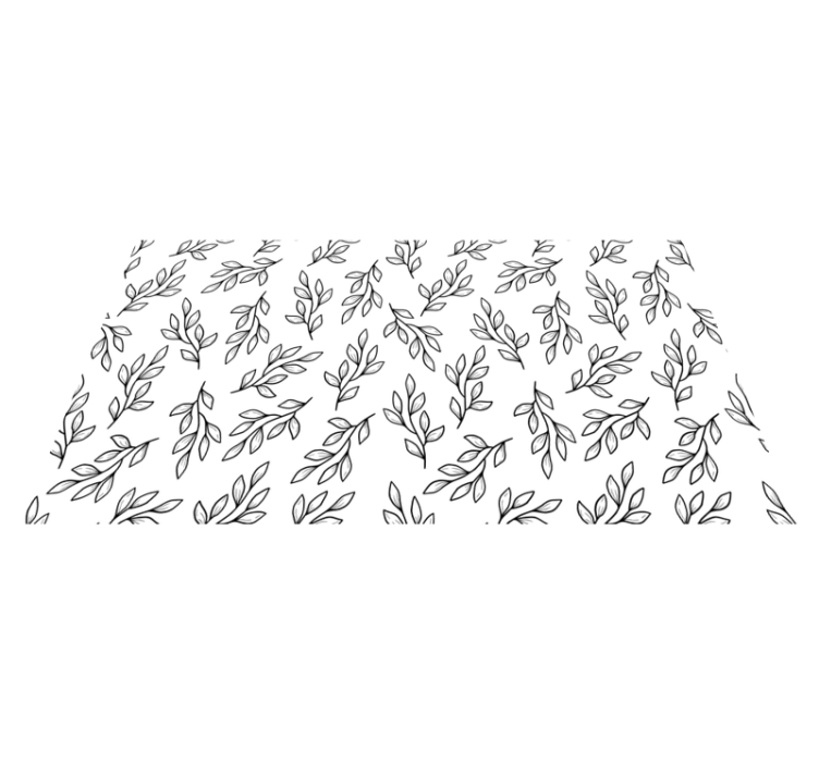 Listnatý větvový vzor Přírodní vinylový koberec - TenStickers