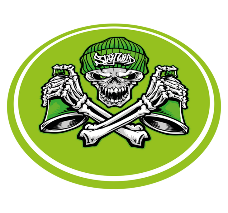 Lebka a nápoje Kulatý vinylový koberec - TenStickers