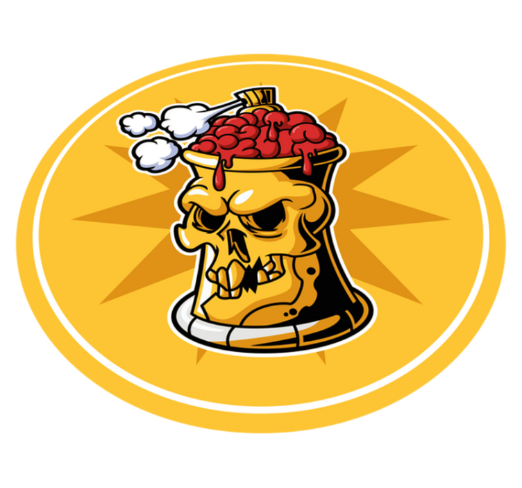 Graffiti sprej na lebku může moderní koberec - TenStickers