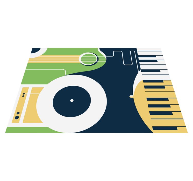 Koberec do obývacího pokoje ve stylu abstraktního hudebního umění - TenStickers