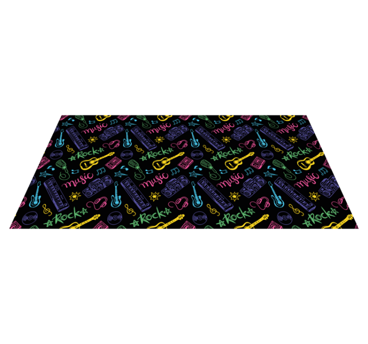 Rocková hudba vzor Ostatní Vinylový koberec - TenStickers