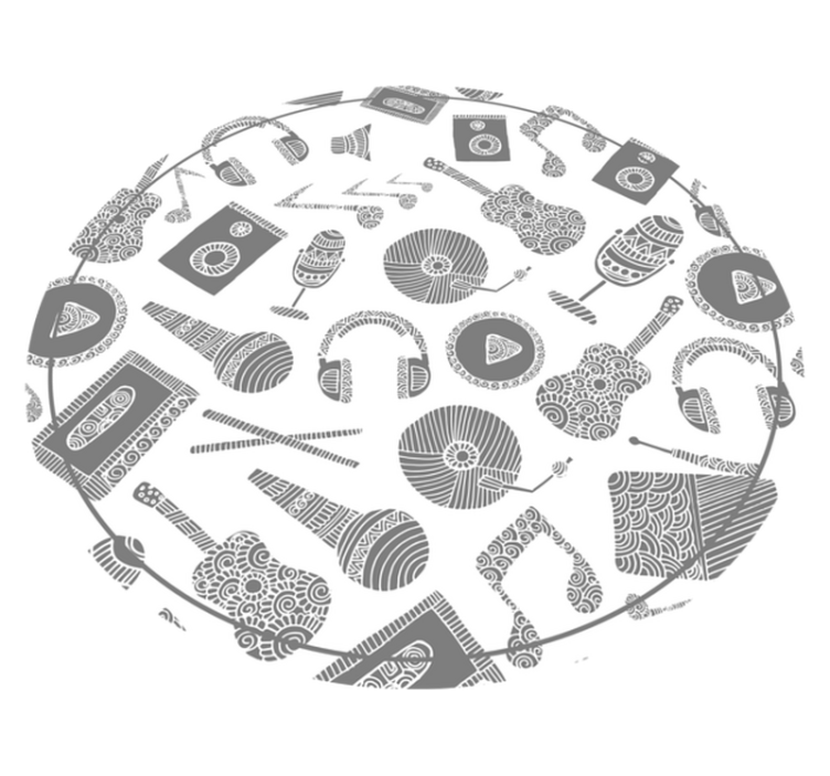 Vzory hudebních nástrojů Ostatní Vinylový koberec - TenStickers