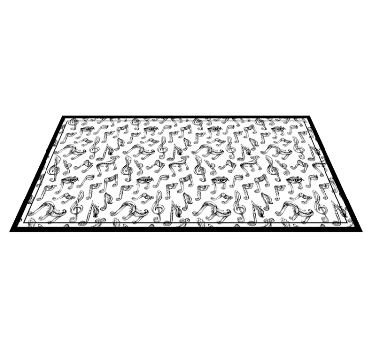 Návrh hudební noty Vinylový koberec pro teenagery - TenStickers