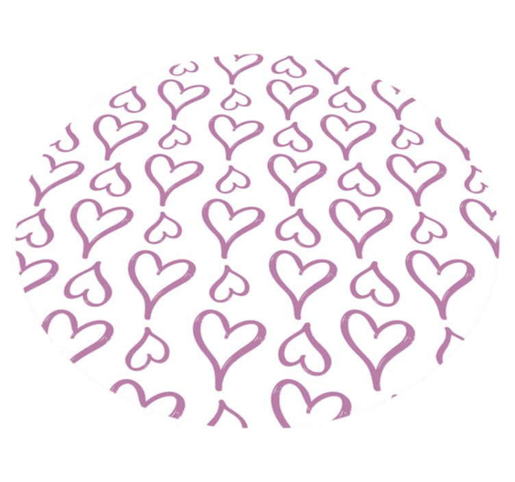 Vinylový koberec s texturou růžový srdíčkový vzor - TenStickers