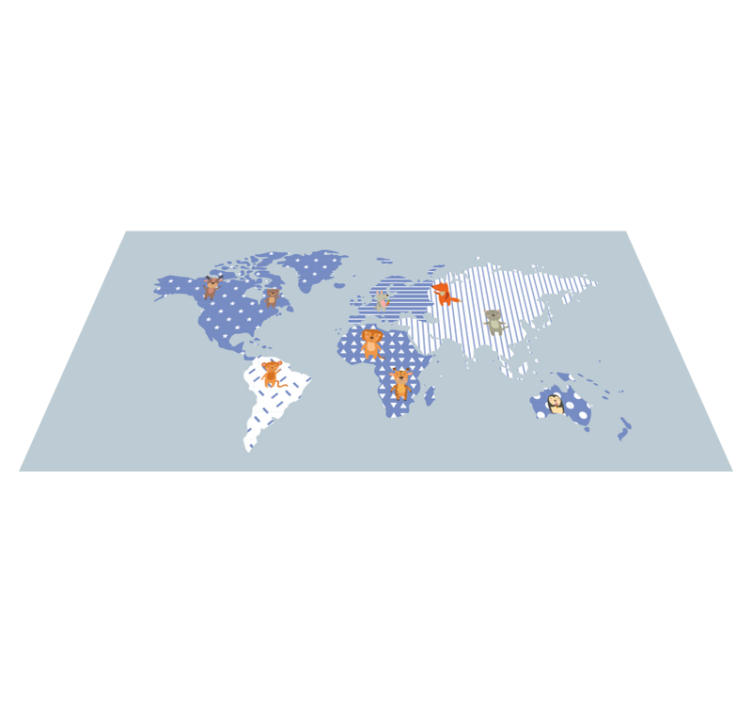 Dobrodružství na mapě světa Ostatní Vinylový koberec - TenStickers