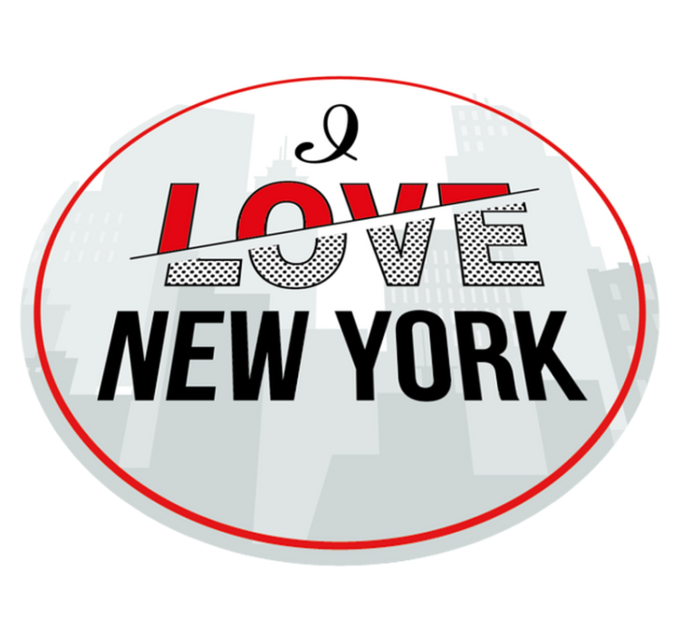 Miluji new york Vinylový koberec s frázemi - TenStickers