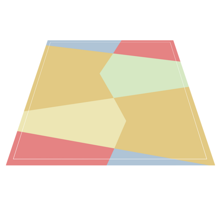 Geometrický vinylový koberec Živá geometrická kompozice - TenStickers