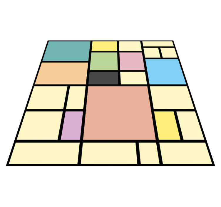 Geometrický vinylový koberec Živá geometrie - TenStickers