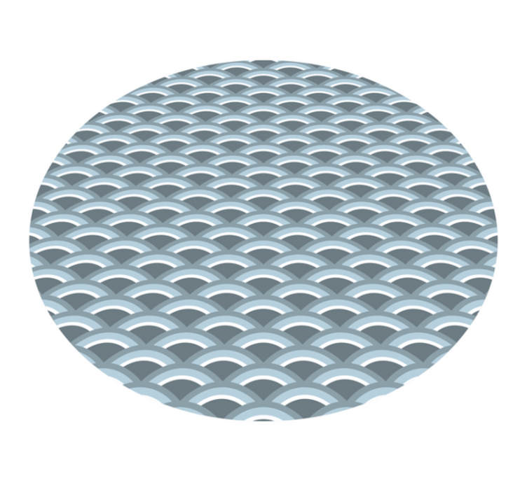 Vlnový motiv Geometrický vinylový koberec - TenStickers