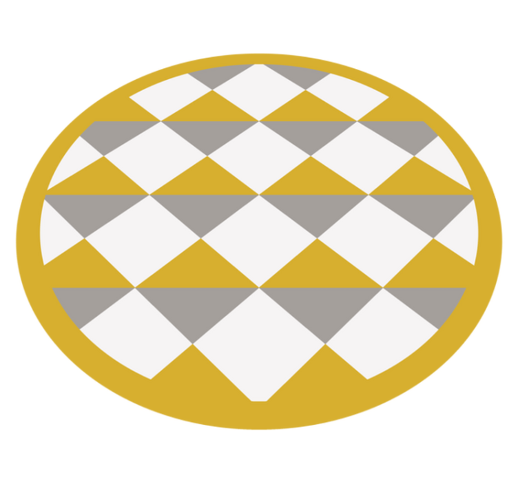 Diamantový vzor kruh Geometrický vinylový koberec - TenStickers