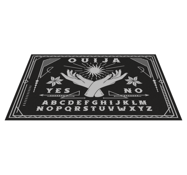 černobílý ouija deska vinobraní koberec - TenStickers