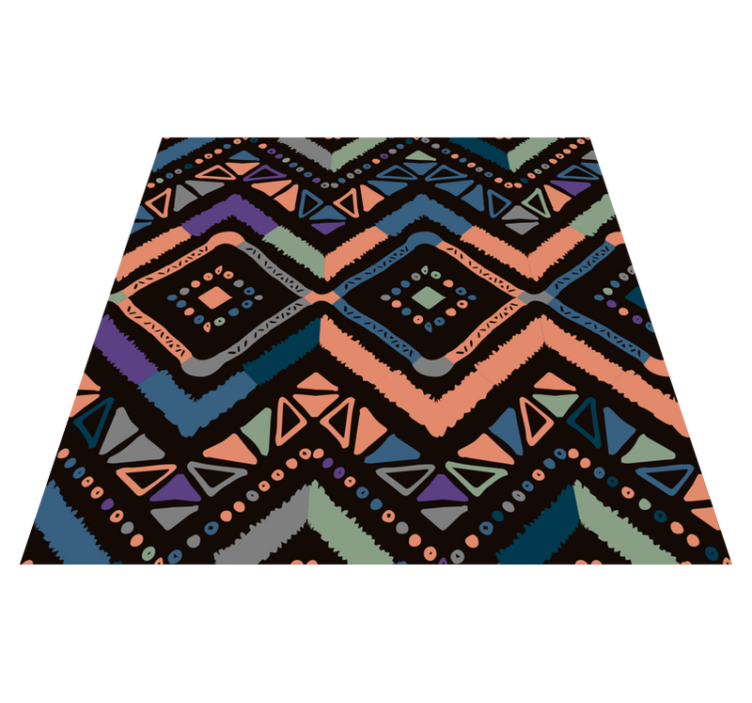 Geometrické barevné sekce Skandinávský vinylový koberec - TenStickers