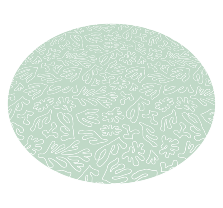 Přírodní vinylový koberec listové vzory - TenStickers