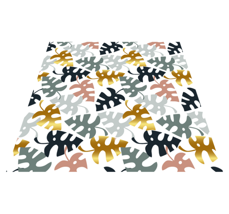 Přírodní vinylový koberec listový emblém - TenStickers