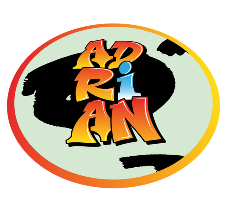 Barevný design jména Vinylový koberec se jmény - TenStickers