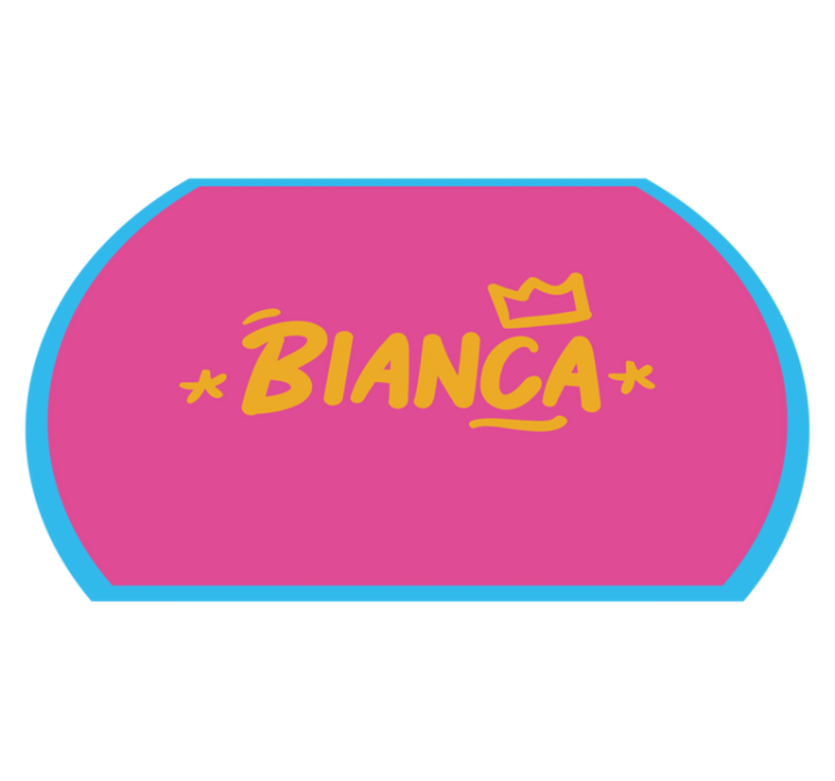 Vinylový koberec se jmény s modrým okrajem - TenStickers