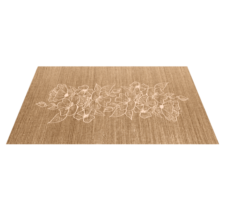 Vinylový koberec ve vstupní hale s květinovou elegancí - TenStickers