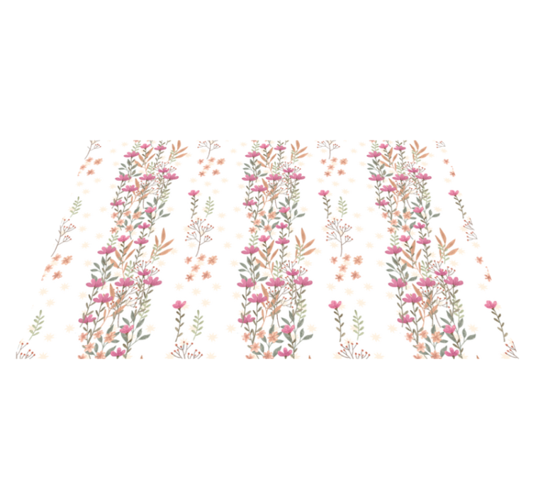 Vinylový koberec s květinami a rostlinami květinový vzor - TenStickers