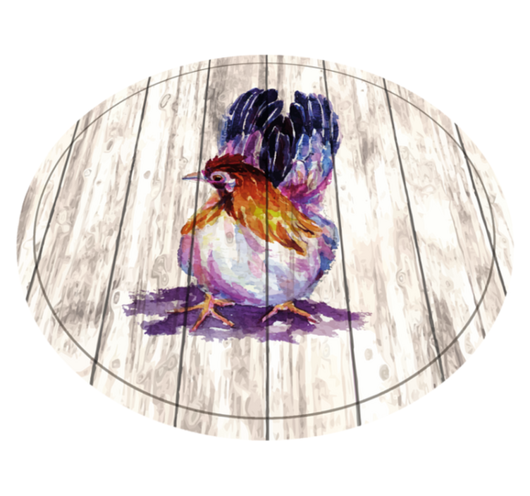 Vinylový koberec se zvířecím potiskem kuřátko v barvách - TenStickers