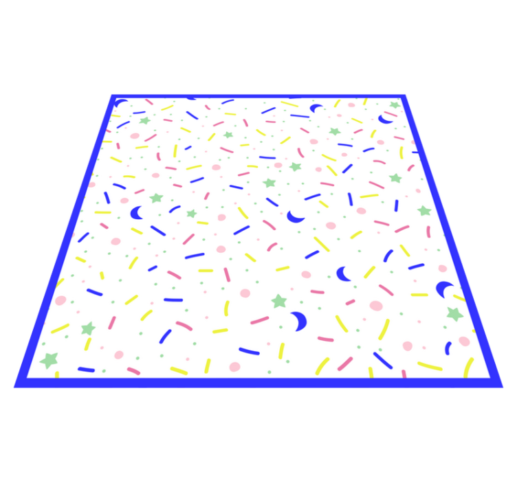 Party barevné tvary Ostatní Vinylový koberec - TenStickers