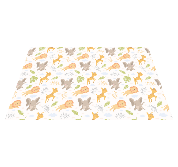 Rozkošní safari tvorové Vinylový koberec pro děti - TenStickers