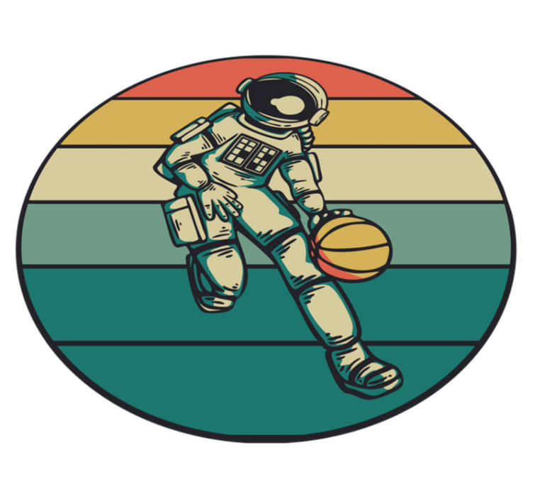 Vinobraní basketbalový koberec do ložnice pro astronauty - TenStickers