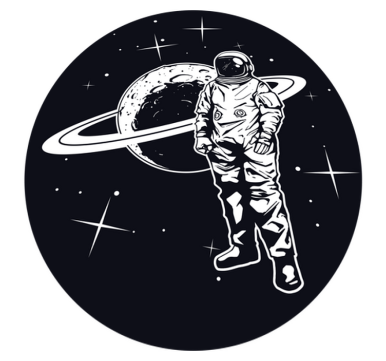 Kosmonaut ve vesmíru Vinylový koberec s hvězdami - TenStickers