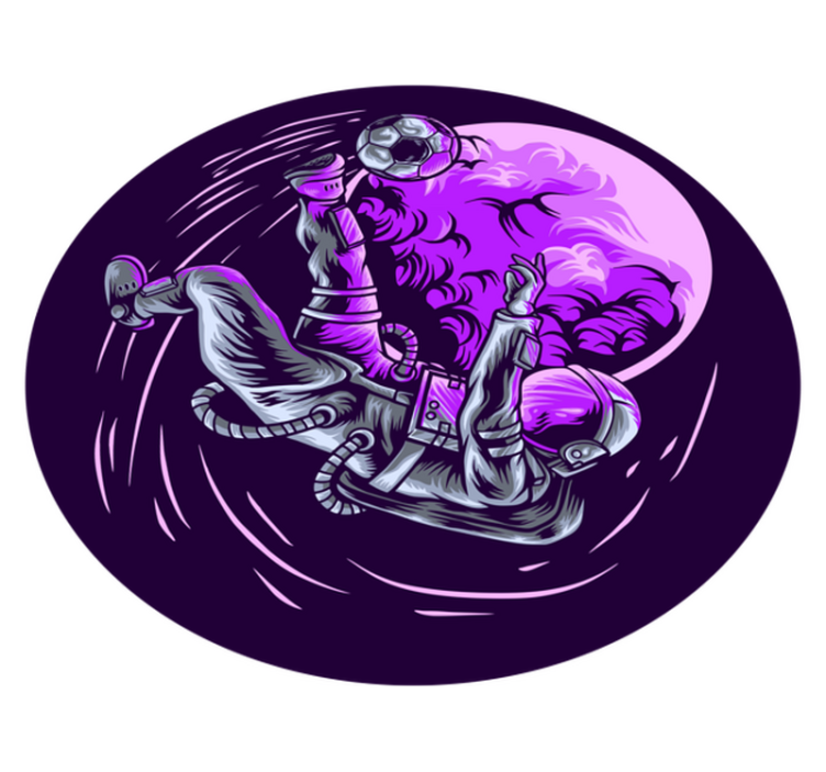 Astronaut vznášející se Vinylový koberec s hvězdami - TenStickers