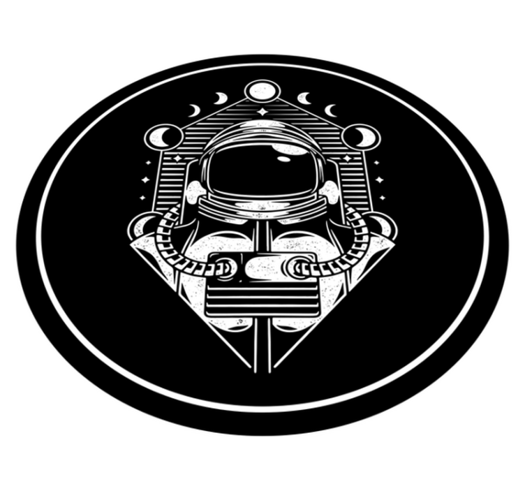 Kosmonaut vesmír vintage design ložnice koberec - TenStickers