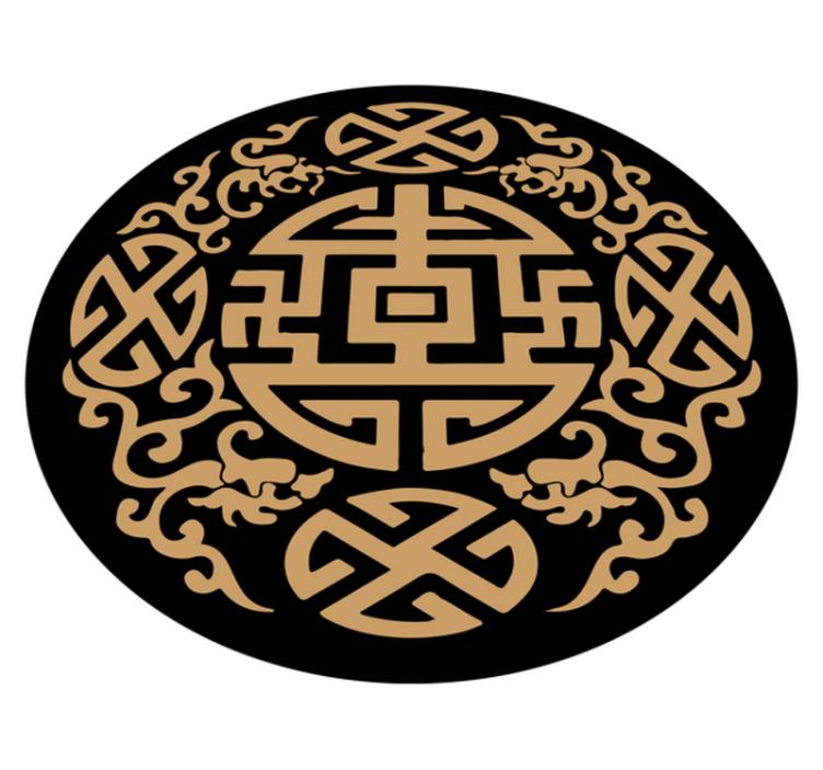 Pevný zenový vzor mandaly, vinylový koberec - TenStickers