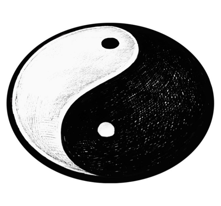 Originální moderní koberec yin yang balance - TenStickers