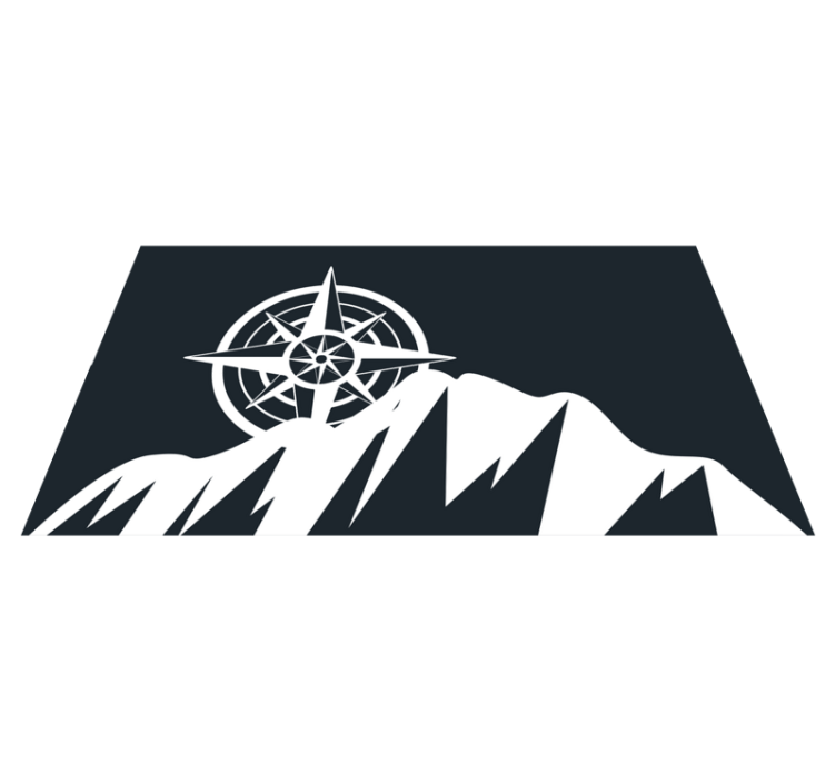 Kompas hora umělecké dílo Moderní vinylový koberec - TenStickers